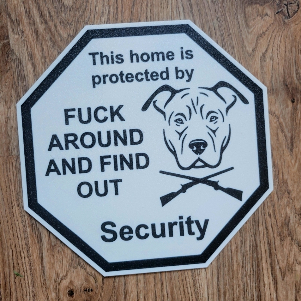 Home Decor Dog Security Sign